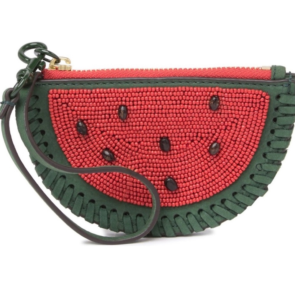 NWT - Tory Burch Beaded Watermelon Coin Purse